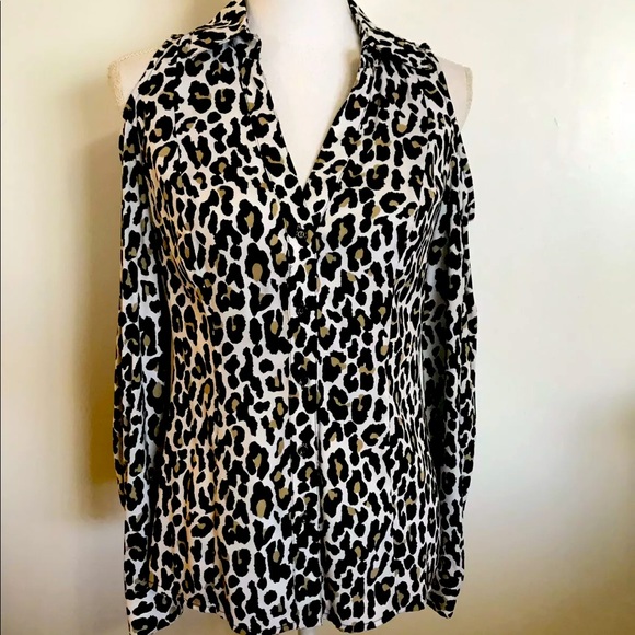 Cache open shoulder top L - Picture 1 of 5